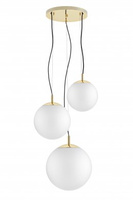 LAMPA WISZĄCA TRZYPUNKTOWA ALUR 2 ZŁOTO-BIAŁA - KASPA